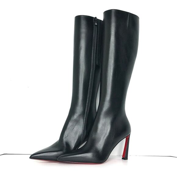 NEW Christian Louboutin Condora Botta 85 Knee High Pointed Toe Tall Boots 37 - Picture 1 of 8